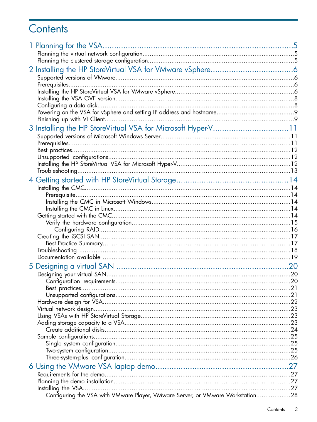 HP TA688-96138 manual Contents 