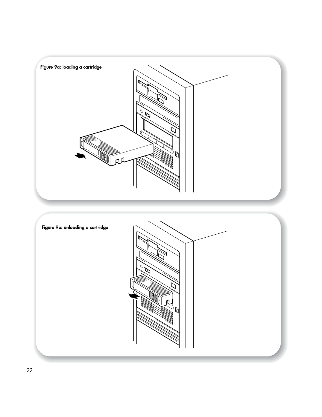 HP Tape manual Loading a cartridge 