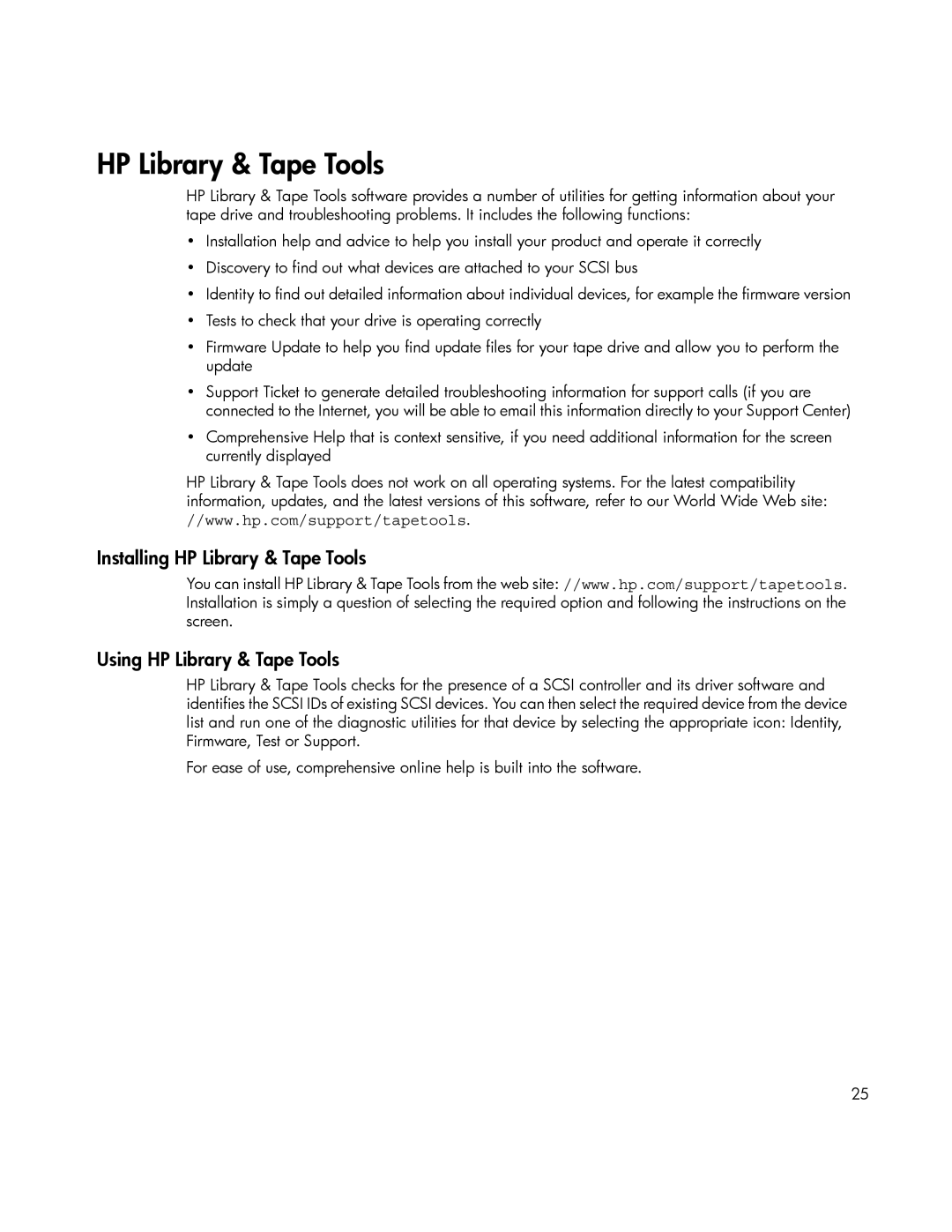 HP Tape manual 