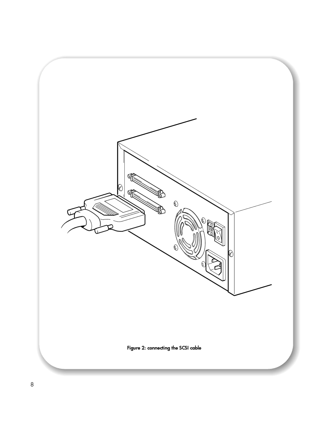 HP Tape manual Connecting the Scsi cable 