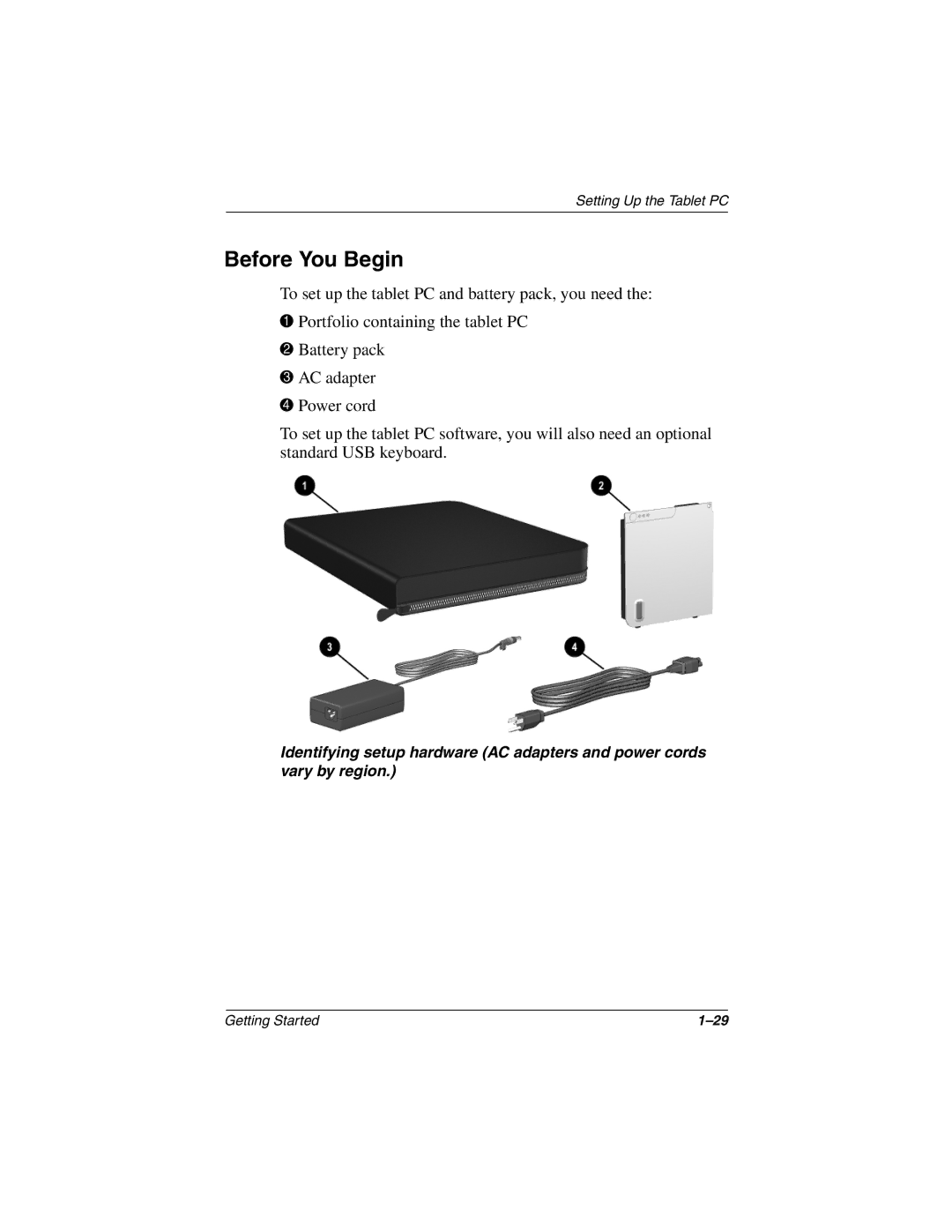 HP tc1000 manual Before You Begin 