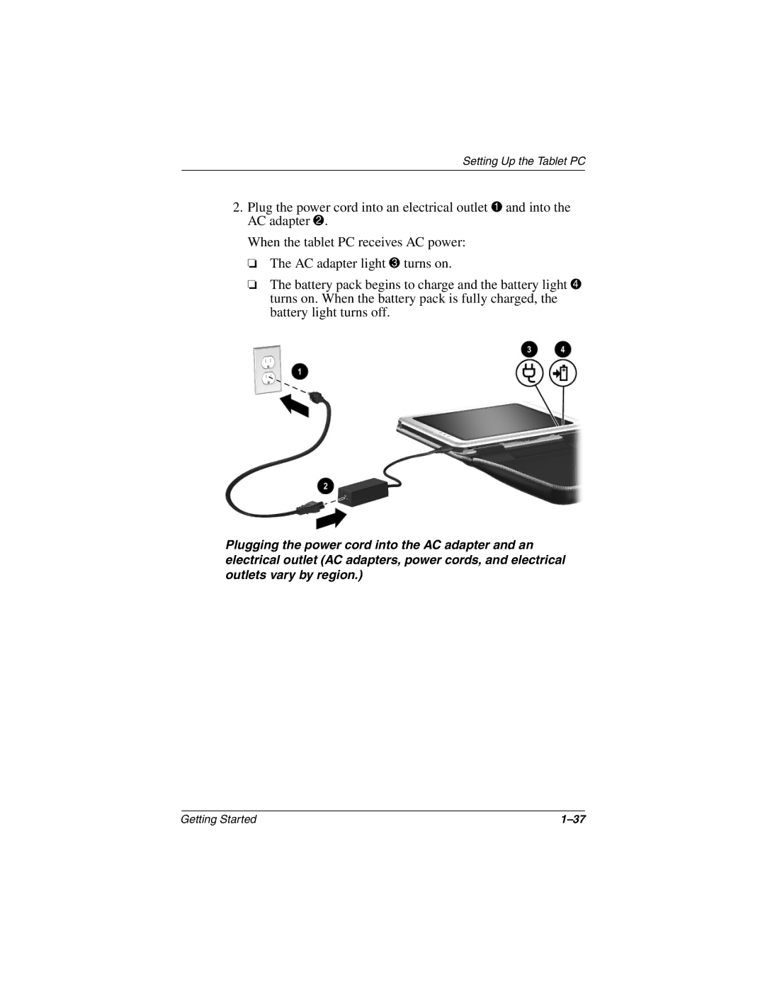 HP tc1000 manual Getting Started 