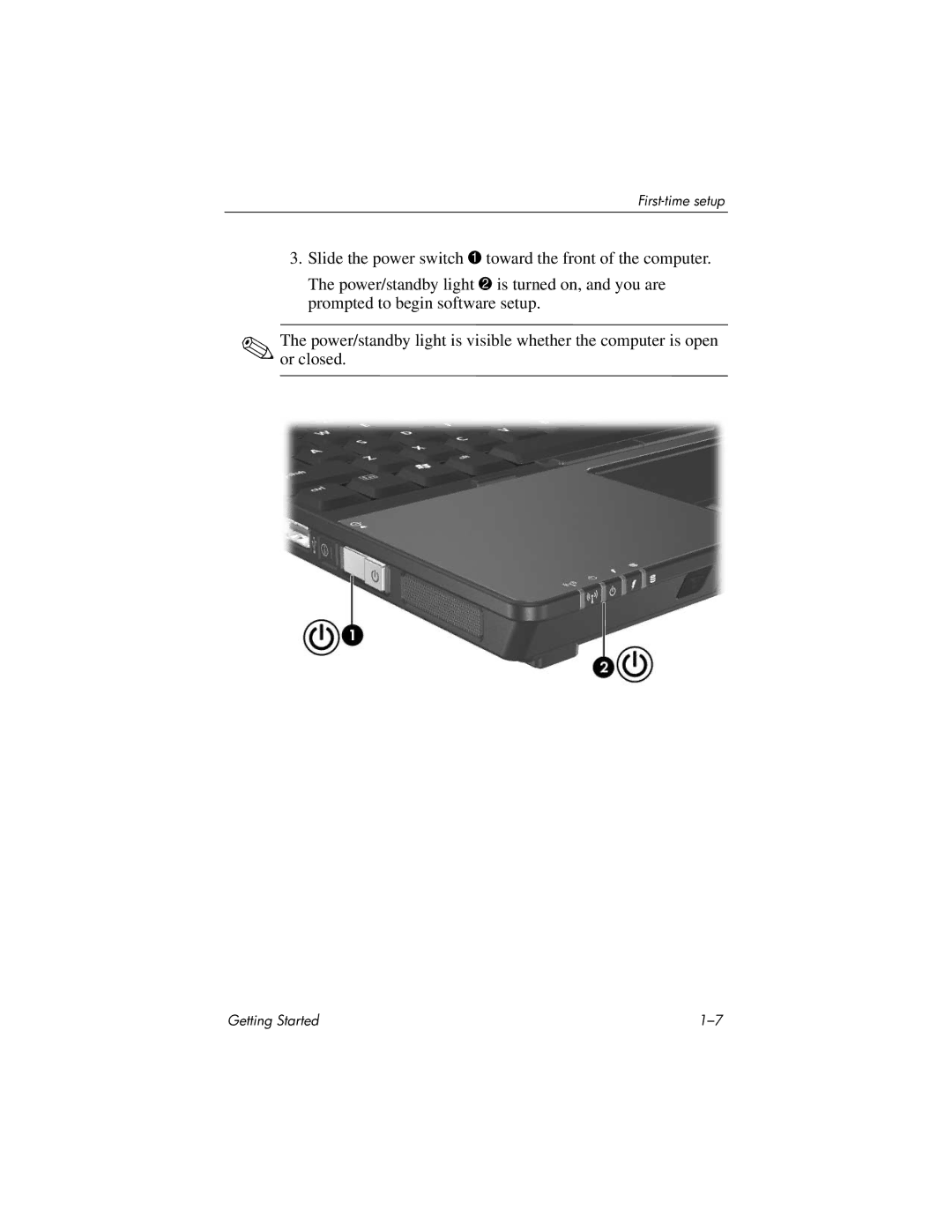 HP tc4400 manual First-time setup 