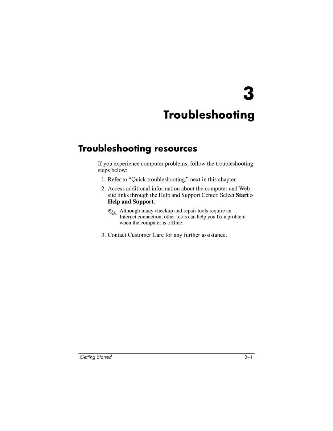 HP tc4400 manual Troubleshooting resources 