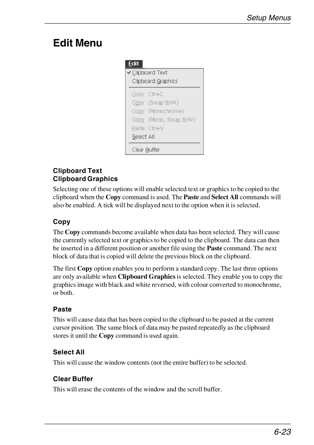 HP TeemTalk Terminal Emulator 11 E-License, Teemtalk Licenses, Teemtalk LTU and Media manual Edit Menu 