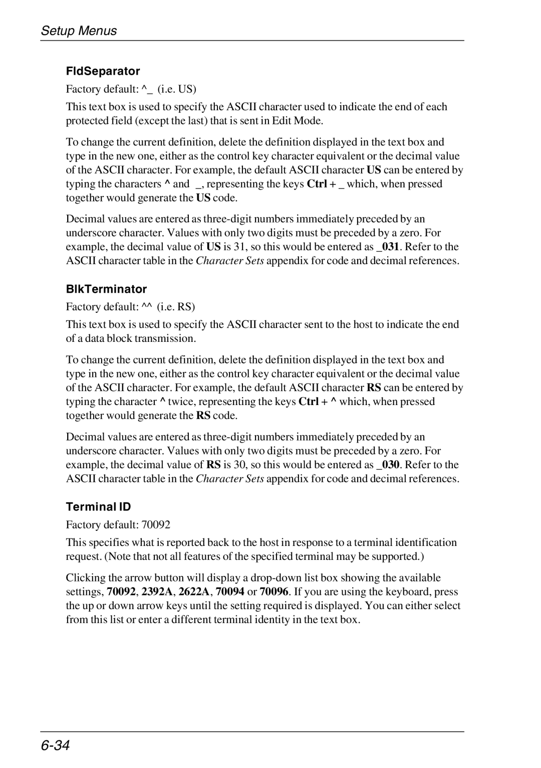 HP TeemTalk Terminal Emulator, Teemtalk Licenses, Teemtalk LTU and Media manual FldSeparator, BlkTerminator, Terminal ID 