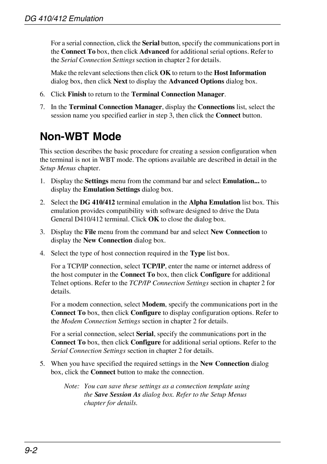 HP Teemtalk Licenses, Teemtalk LTU and Media, TeemTalk Terminal Emulator manual Non-WBT Mode 