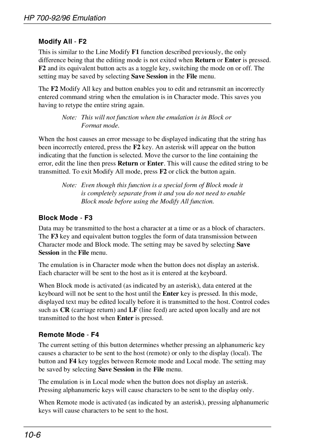 HP TeemTalk Terminal Emulator, Teemtalk Licenses, Teemtalk LTU and Media 10-6, Modify All F2, Block Mode F3, Remote Mode F4 