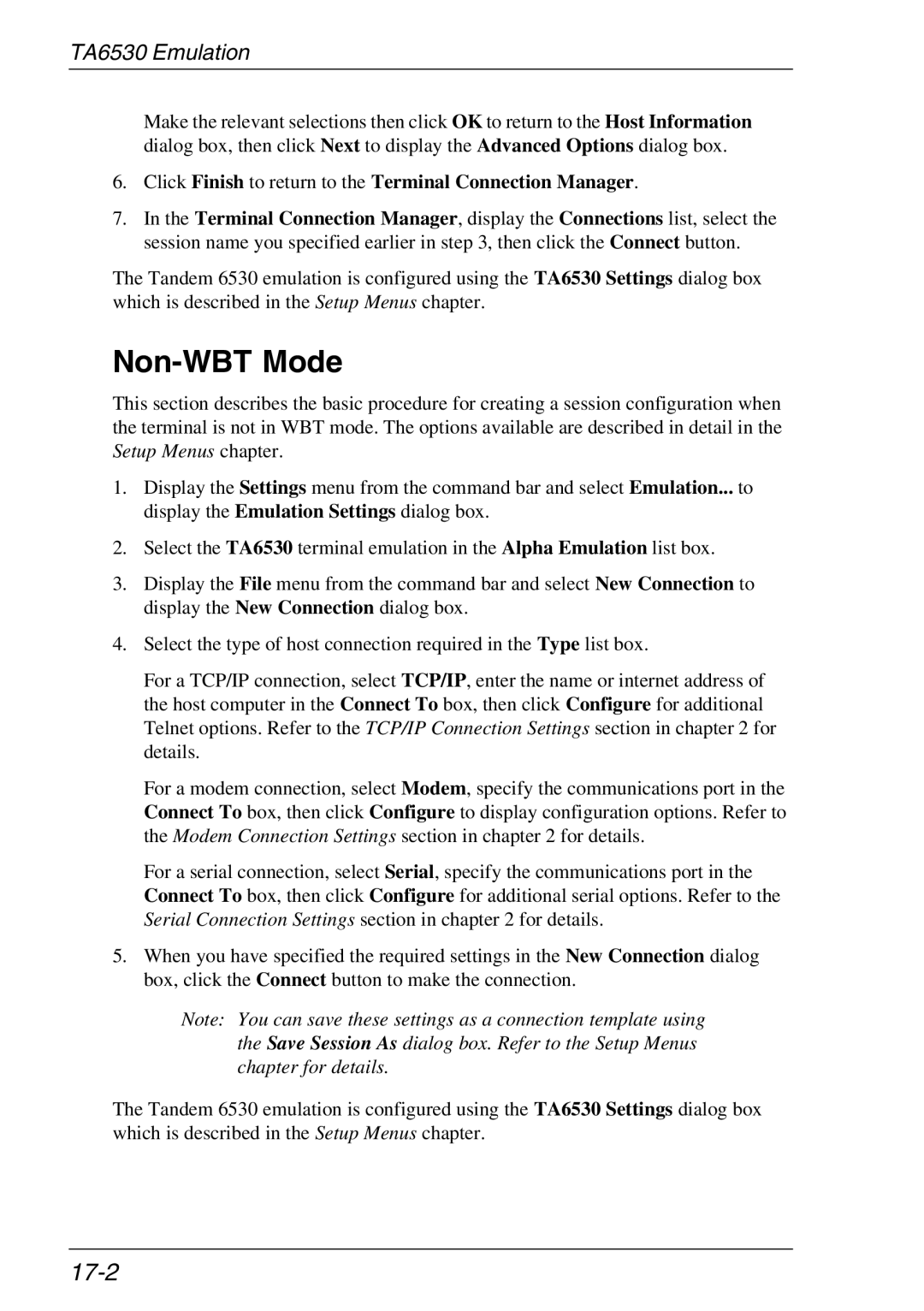 HP Teemtalk Licenses, Teemtalk LTU and Media, TeemTalk Terminal Emulator manual Non-WBT Mode, 17-2 