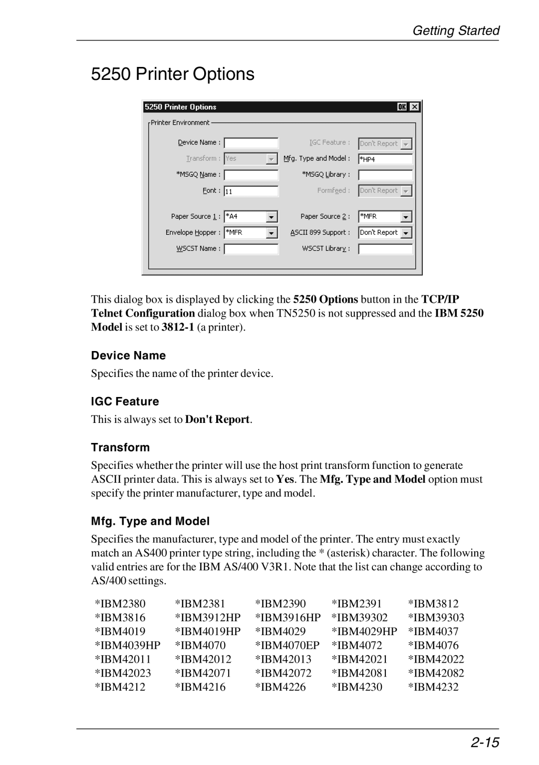 HP TeemTalk Terminal Emulator 11 E-License, Teemtalk Licenses manual IGC Feature, Transform, Mfg. Type and Model 