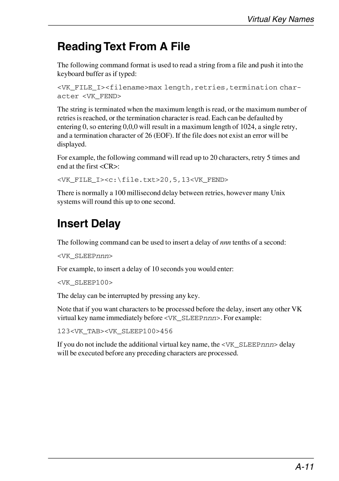 HP Teemtalk LTU and Media, Teemtalk Licenses, TeemTalk Terminal Emulator manual Reading Text From a File, Insert Delay 