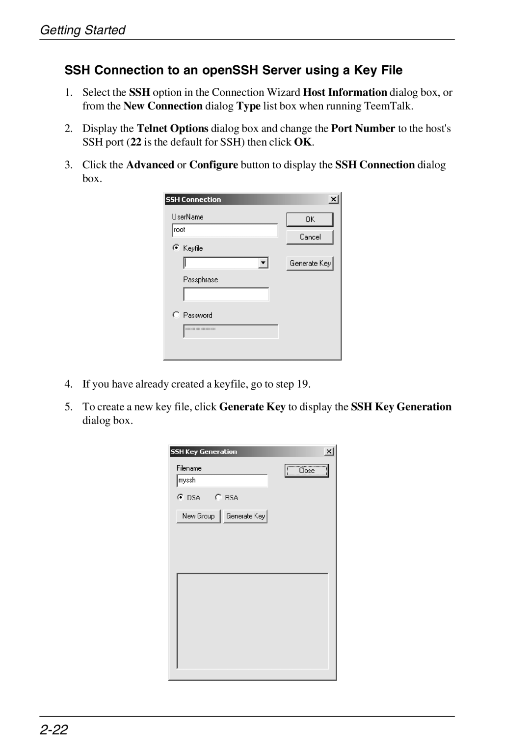 HP TeemTalk Terminal Emulator, Teemtalk Licenses manual SSH Connection to an openSSH Server using a Key File 