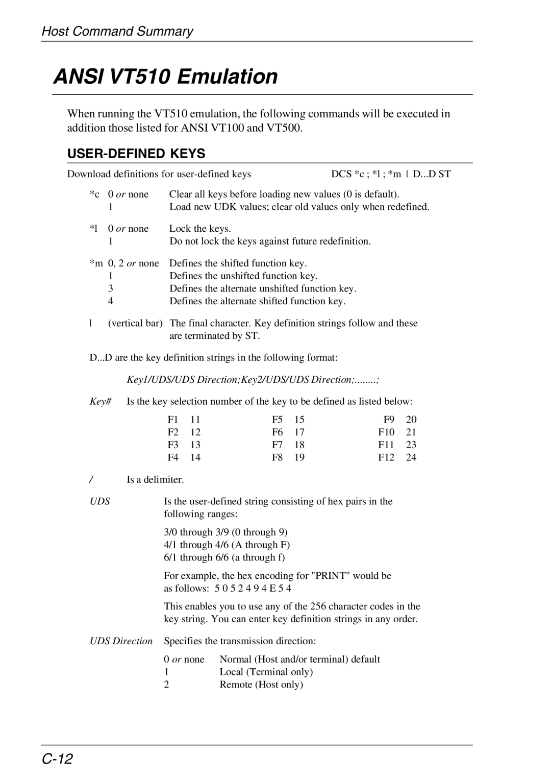 HP TeemTalk Terminal Emulator, Teemtalk Licenses, Teemtalk LTU and Media manual Ansi VT510 Emulation, USER-DEFINED Keys 