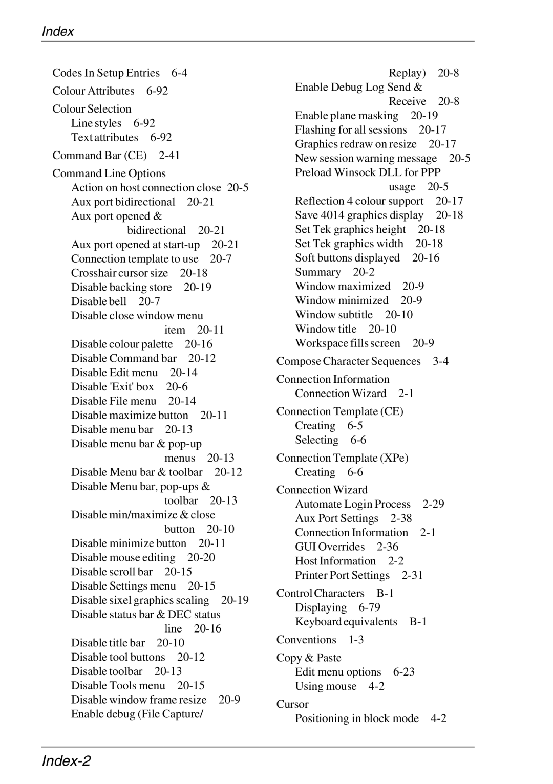HP Teemtalk Licenses, Teemtalk LTU and Media, TeemTalk Terminal Emulator 11 E-License manual Index-2 