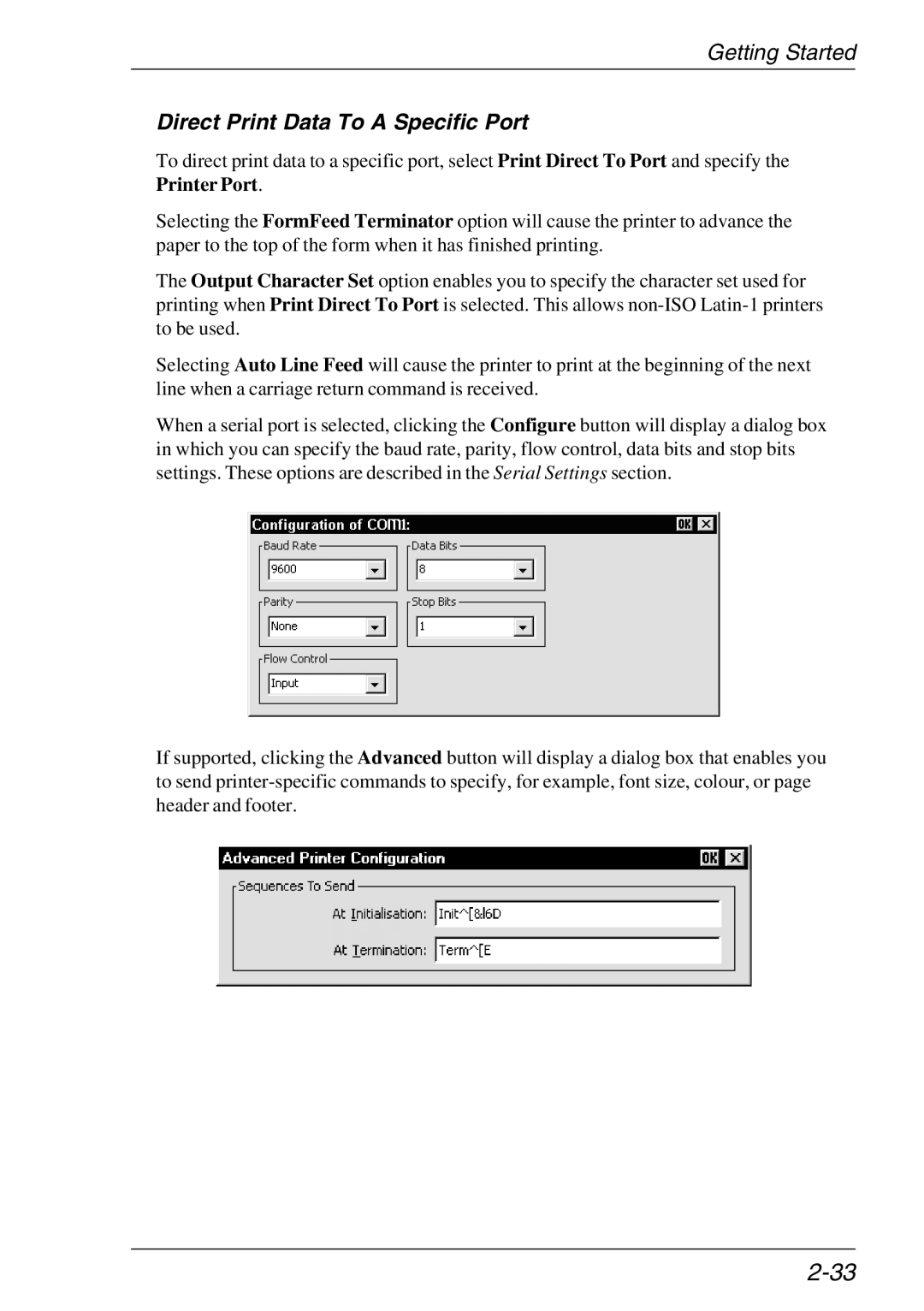 HP Teemtalk LTU and Media, Teemtalk Licenses, TeemTalk Terminal Emulator manual Direct Print Data To a Specific Port 