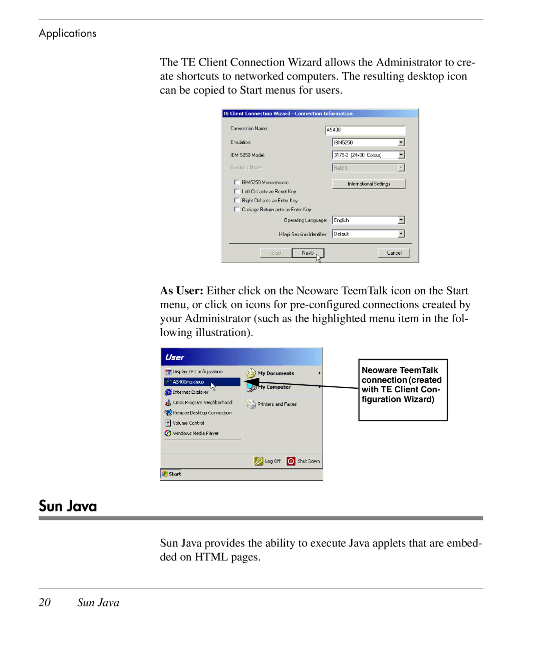 HP TeemTalk Terminal Emulator 10 E-License manual Sun Java 