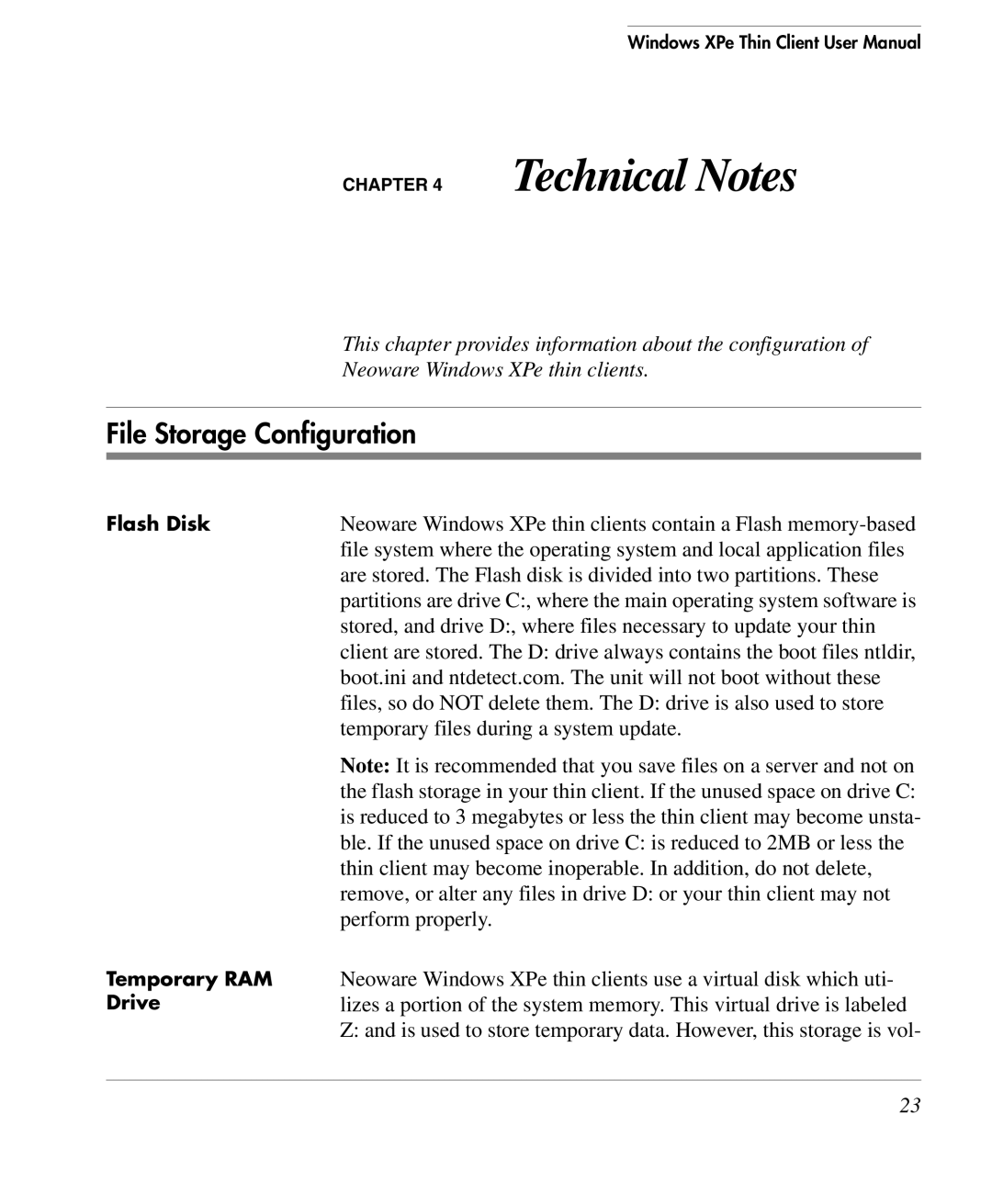 HP TeemTalk Terminal Emulator 10 E-License manual Technical Notes, File Storage Configuration 