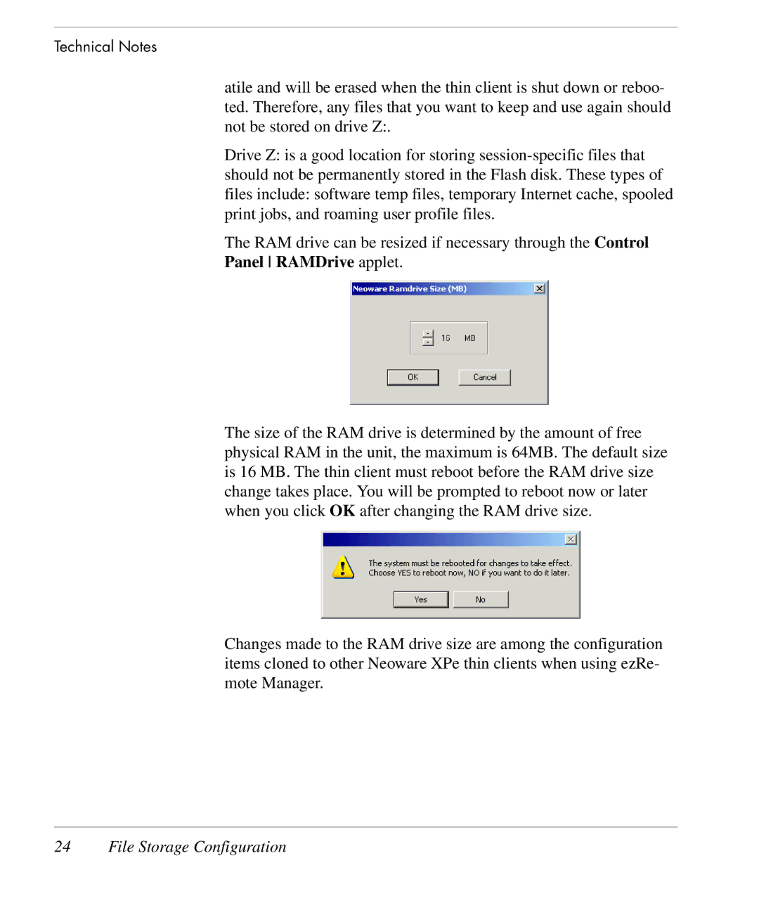 HP TeemTalk Terminal Emulator 10 E-License manual Panel RAMDrive applet, File Storage Configuration 