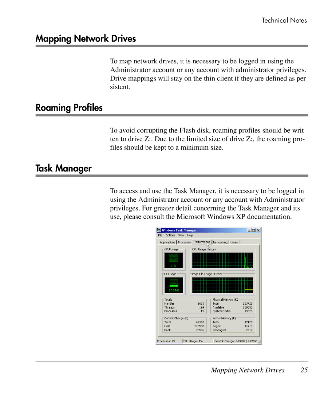 HP TeemTalk Terminal Emulator 10 E-License manual Mapping Network Drives, Roaming Profiles, Task Manager 