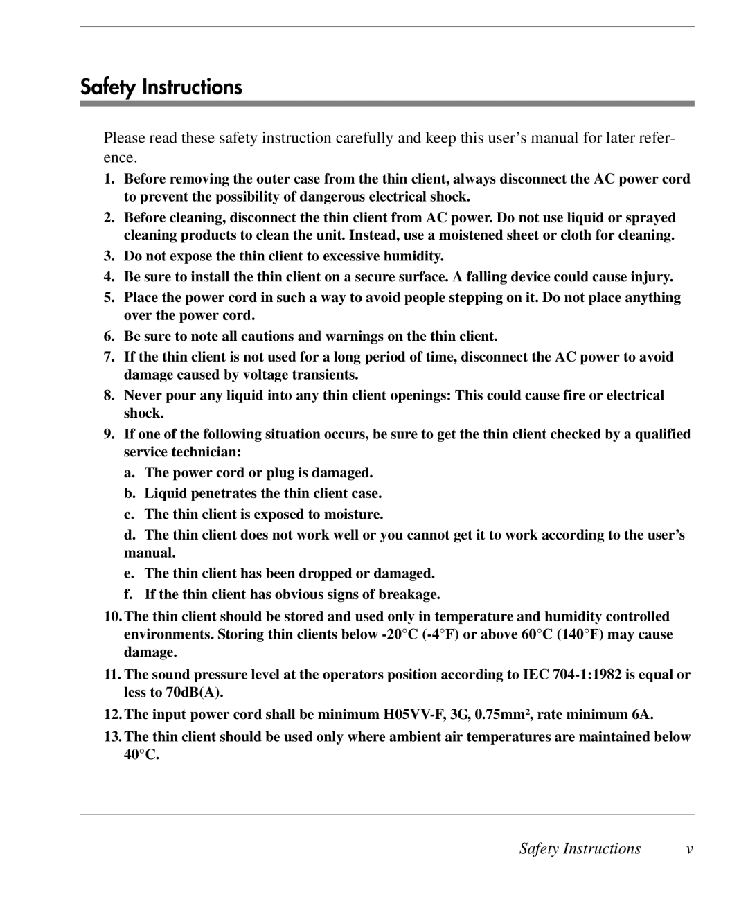 HP TeemTalk Terminal Emulator 10 E-License manual Safety Instructions 