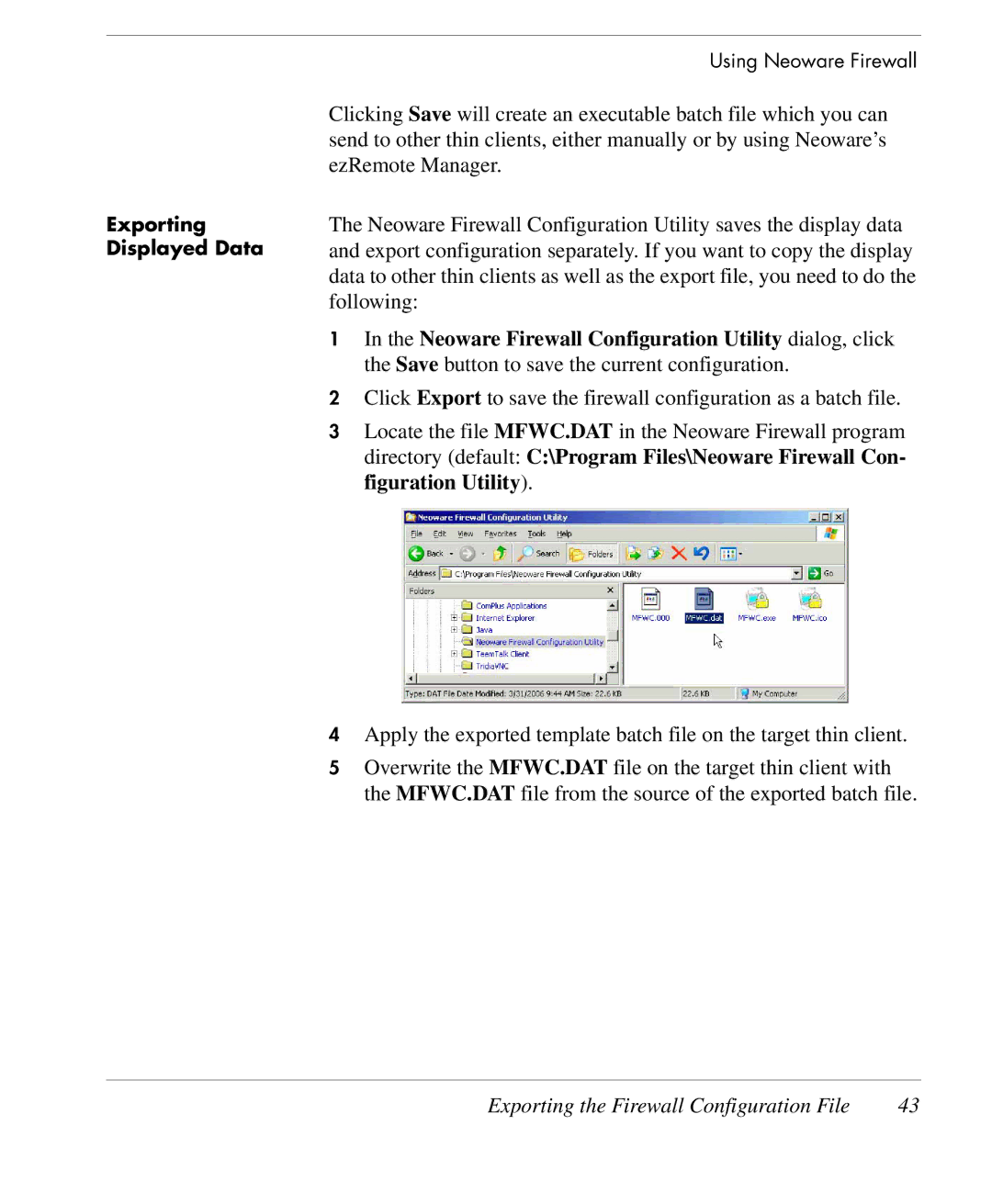 HP TeemTalk Terminal Emulator 10 E-License manual Exporting Displayed Data 