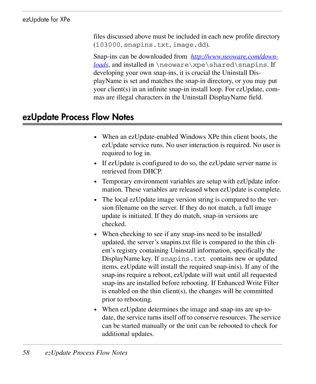 HP TeemTalk Terminal Emulator 10 E-License manual EzUpdate Process Flow Notes 