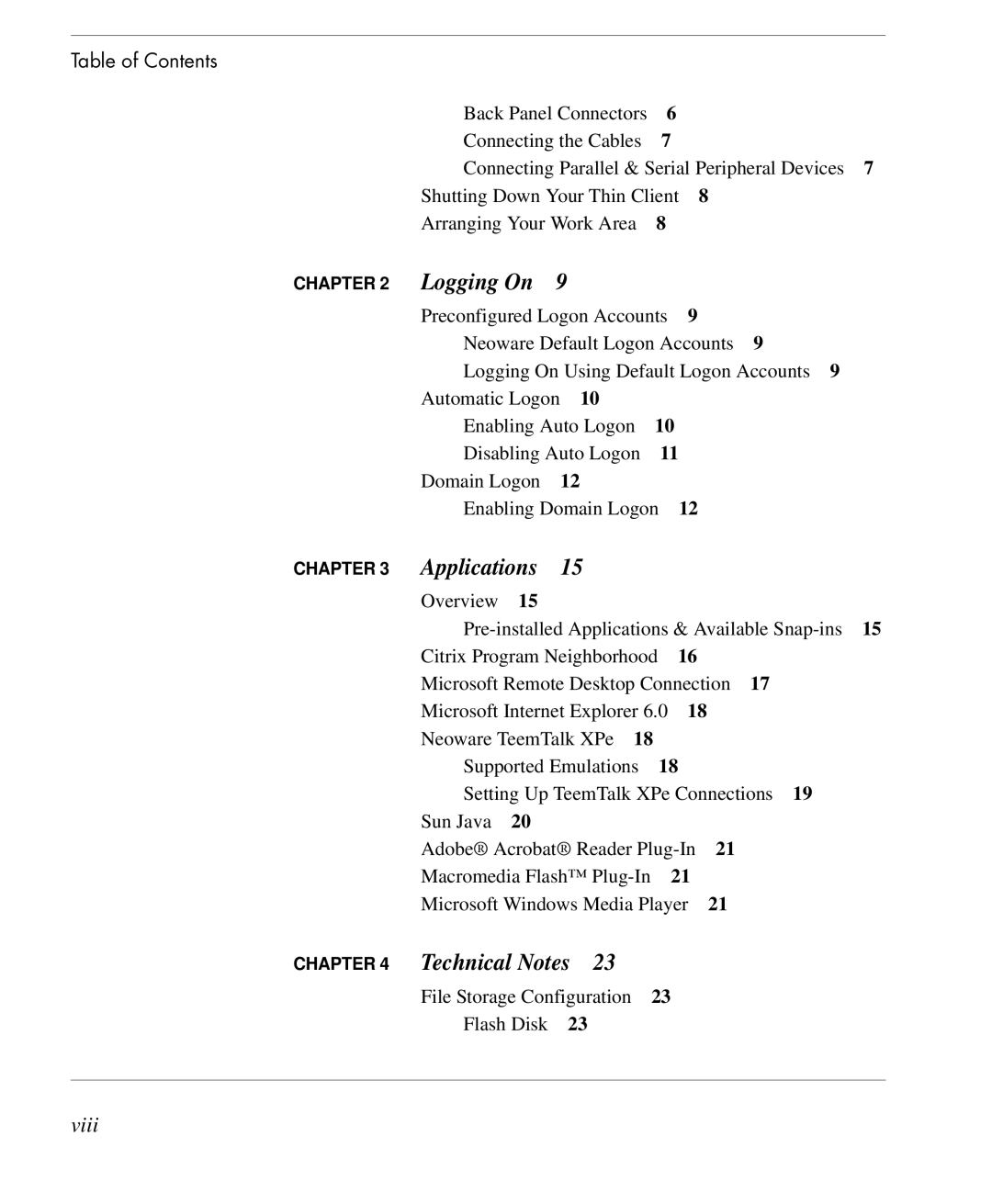 HP TeemTalk Terminal Emulator 10 E-License manual Viii, Table of Contents 