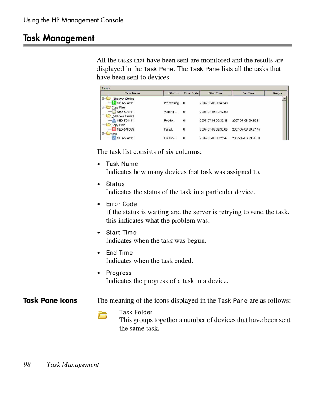 HP TeemTalk Terminal Emulator 7 E-License manual Task Management 