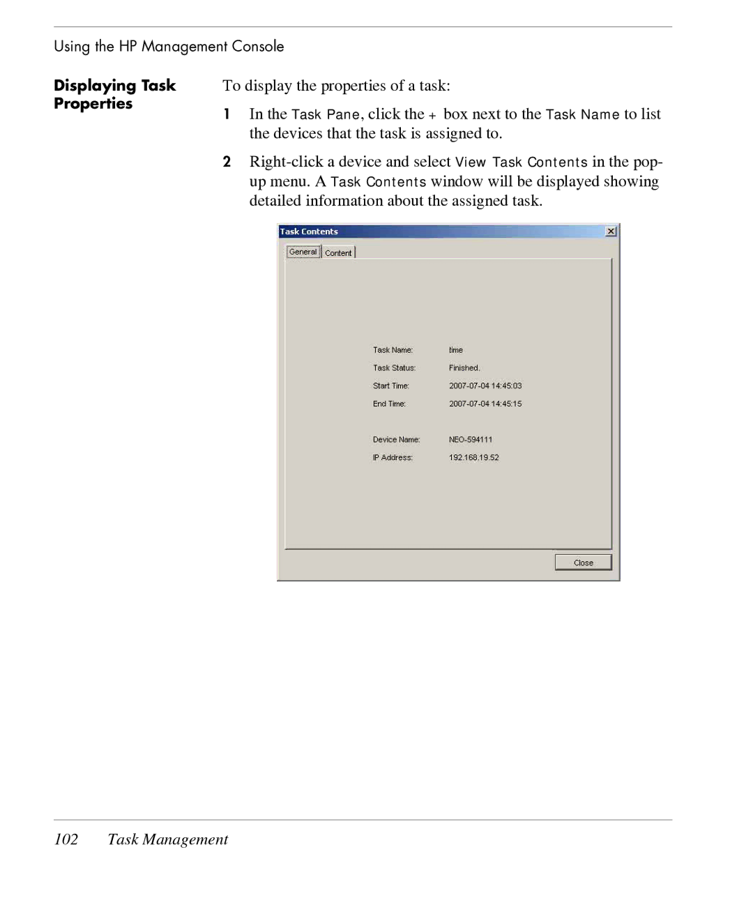 HP TeemTalk Terminal Emulator 7 E-License manual Displaying Task Properties 