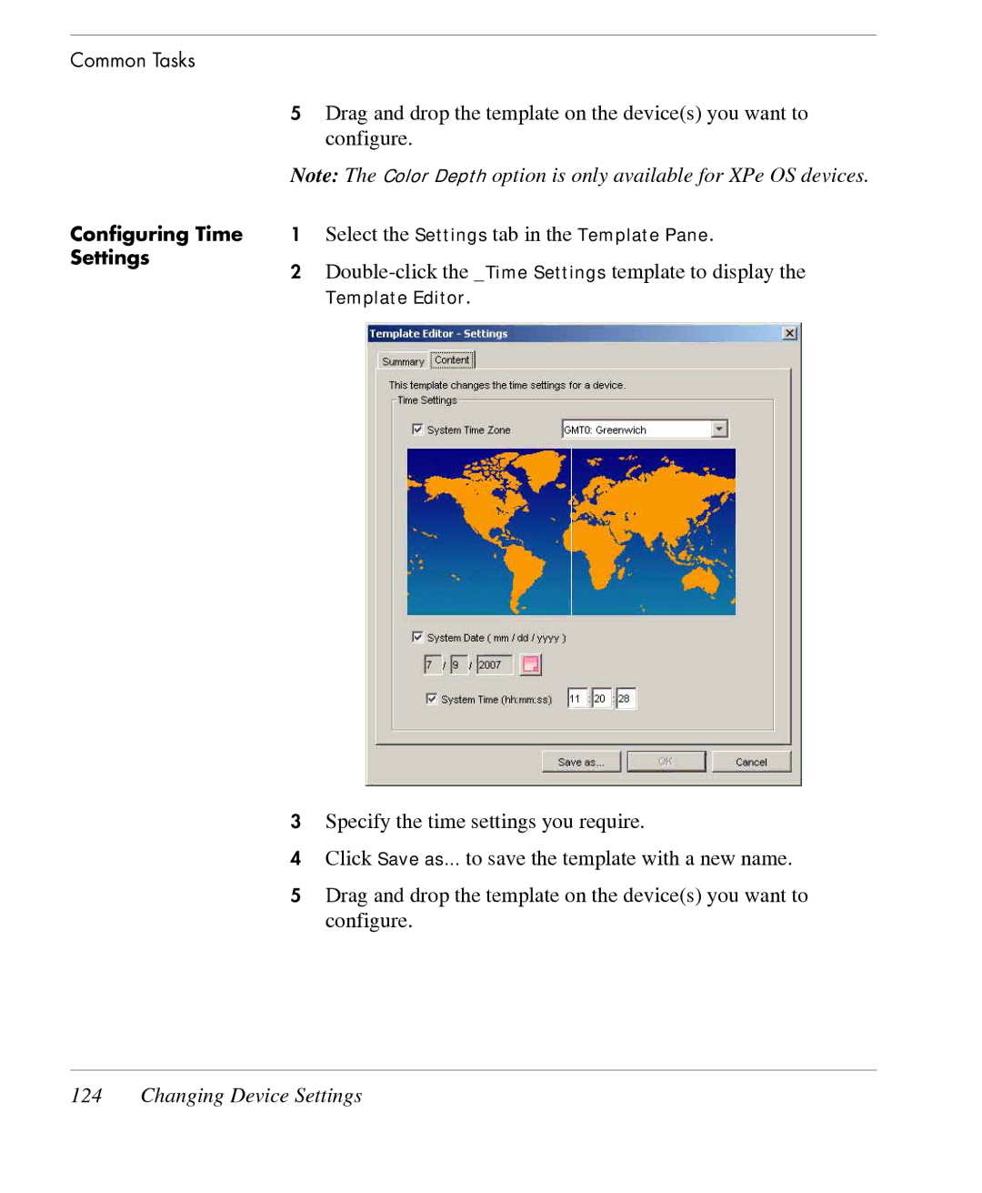 HP TeemTalk Terminal Emulator 7 E-License manual Configuring Time Settings 