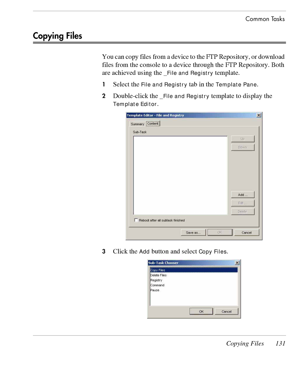 HP TeemTalk Terminal Emulator 7 E-License manual Copying Files 131 