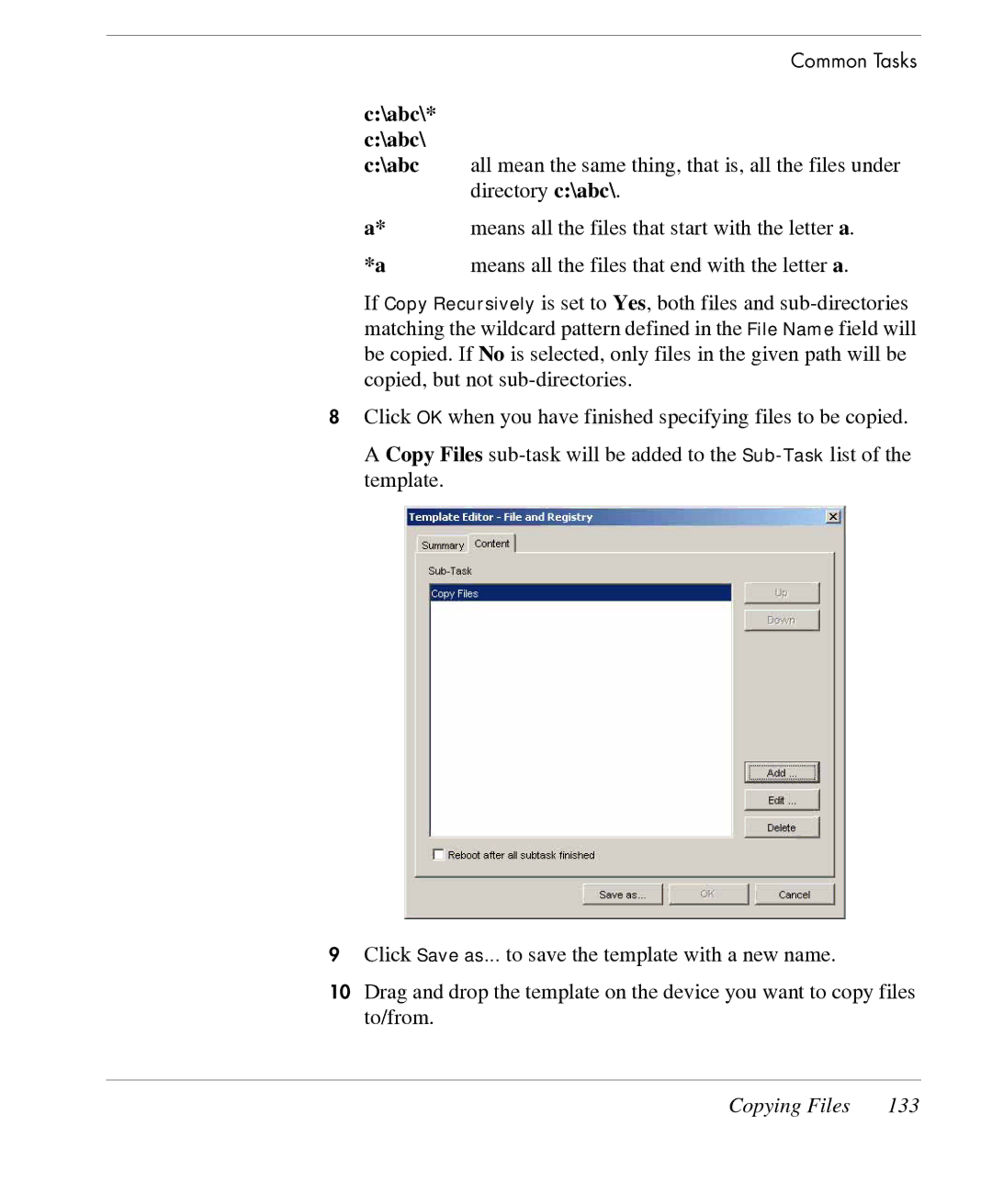 HP TeemTalk Terminal Emulator 7 E-License manual Copying Files 133 