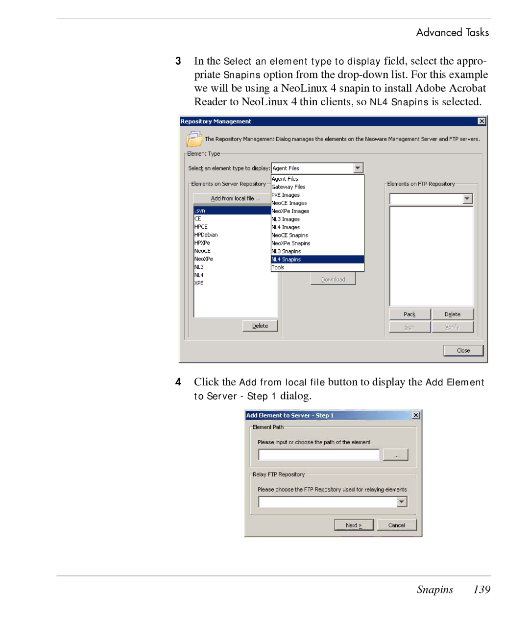 HP TeemTalk Terminal Emulator 7 E-License manual Select an element type to display field, select the appro 