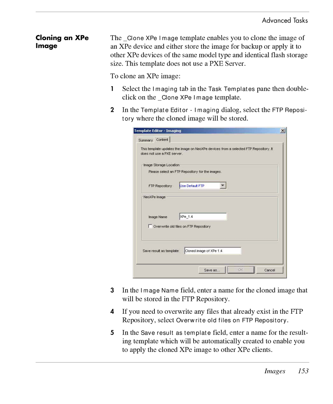 HP TeemTalk Terminal Emulator 7 E-License manual Cloning an XPe Image 