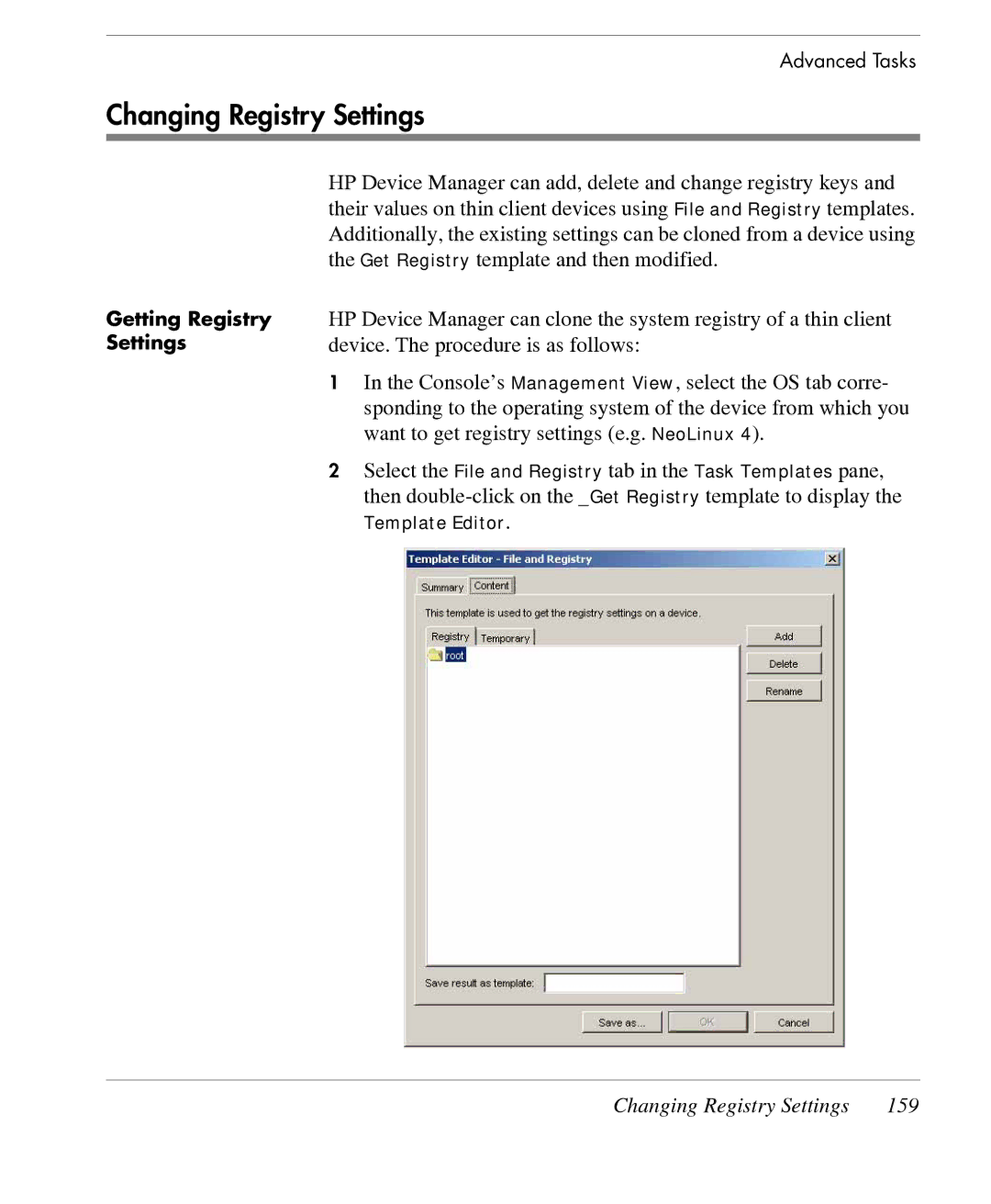 HP TeemTalk Terminal Emulator 7 E-License manual Changing Registry Settings 159 