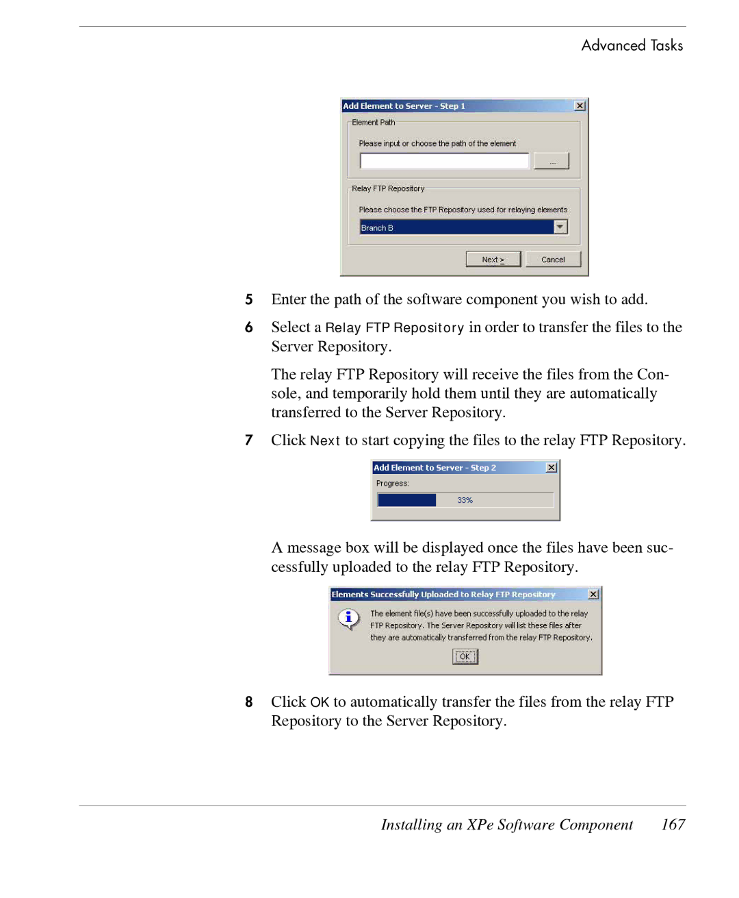 HP TeemTalk Terminal Emulator 7 E-License manual Installing an XPe Software Component 167 