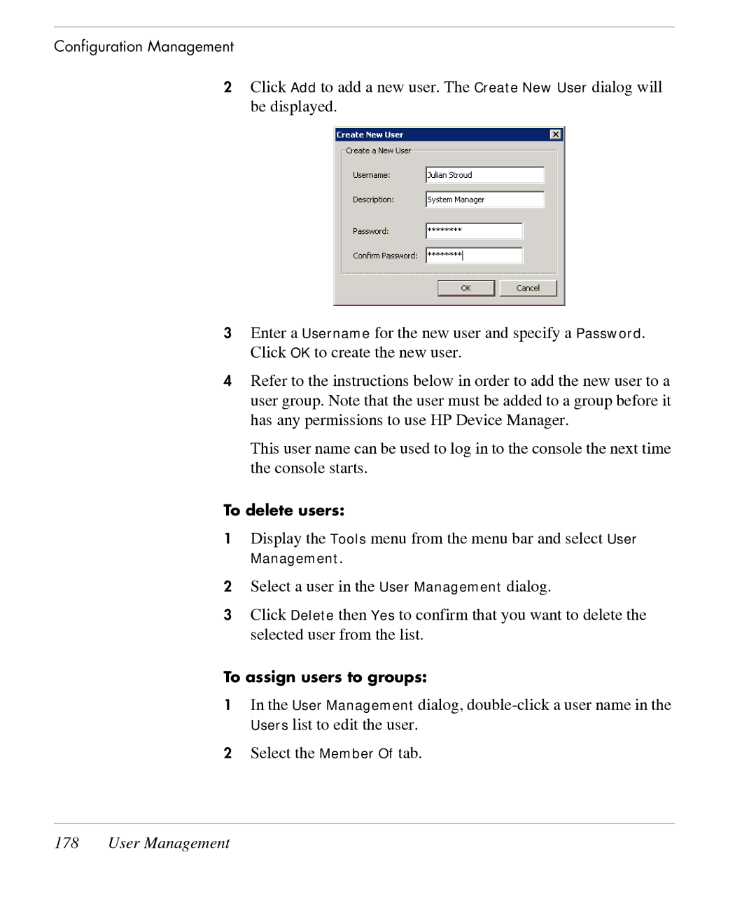 HP TeemTalk Terminal Emulator 7 E-License manual User Management 