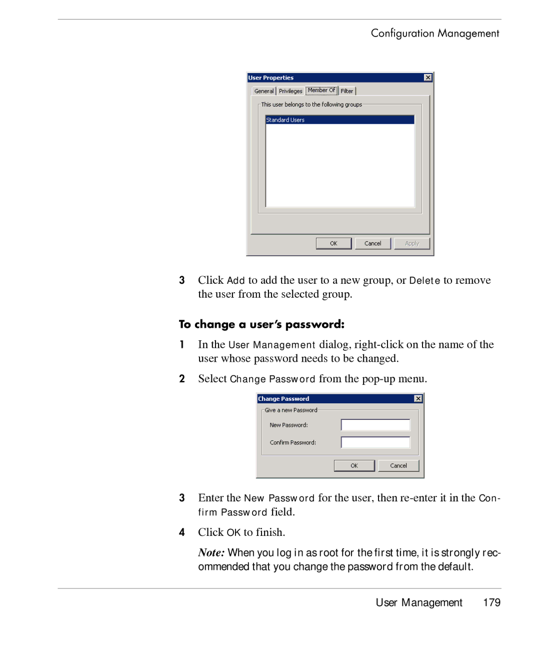 HP TeemTalk Terminal Emulator 7 E-License manual User Management 179 