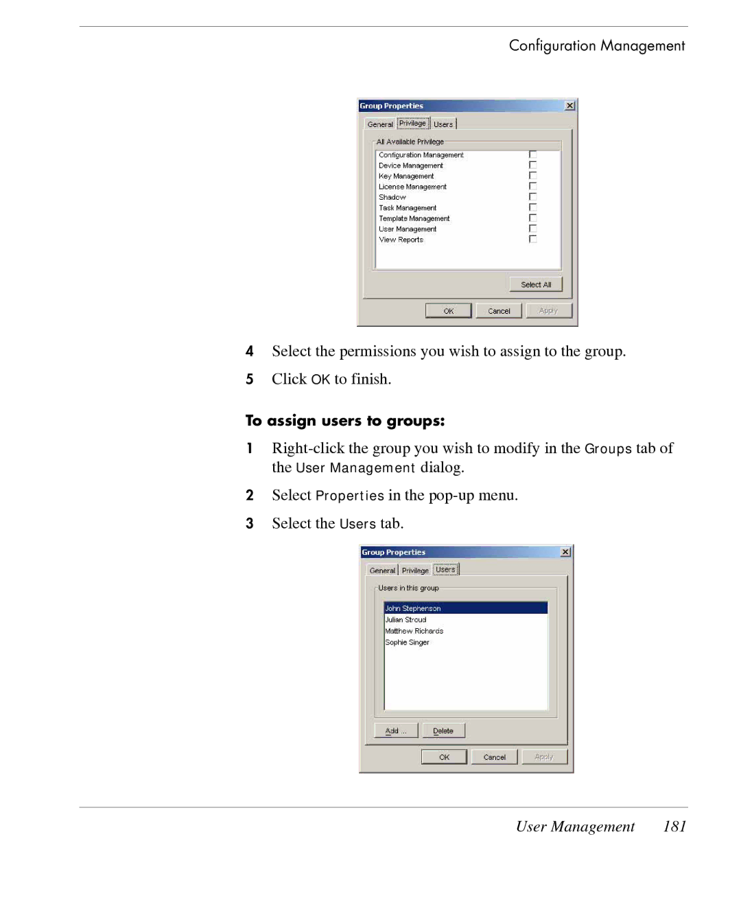 HP TeemTalk Terminal Emulator 7 E-License manual User Management 181 