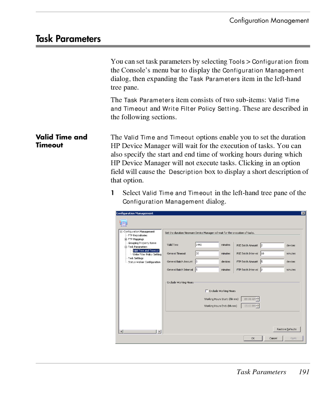 HP TeemTalk Terminal Emulator 7 E-License manual Task Parameters 191 