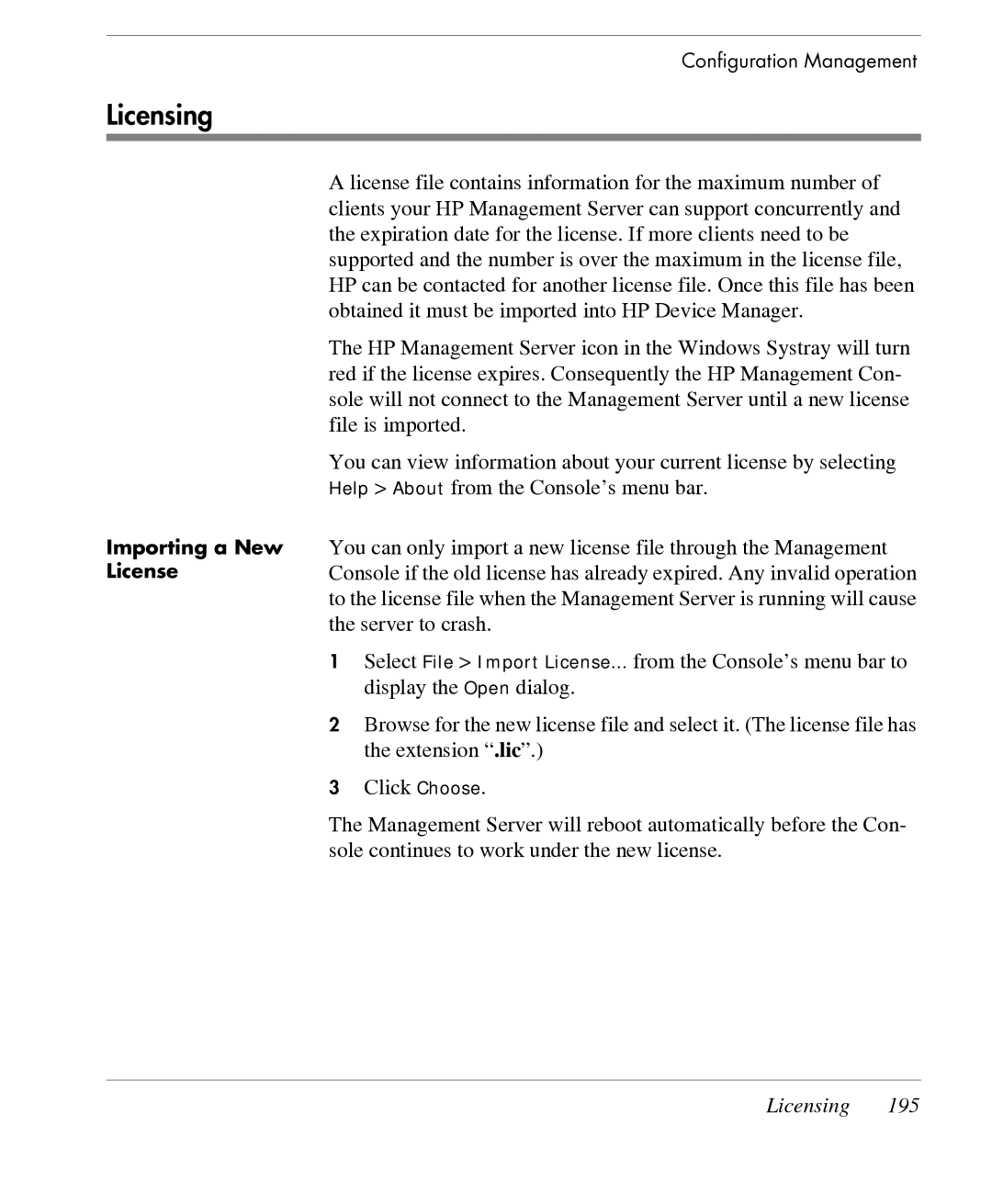 HP TeemTalk Terminal Emulator 7 E-License manual Licensing 