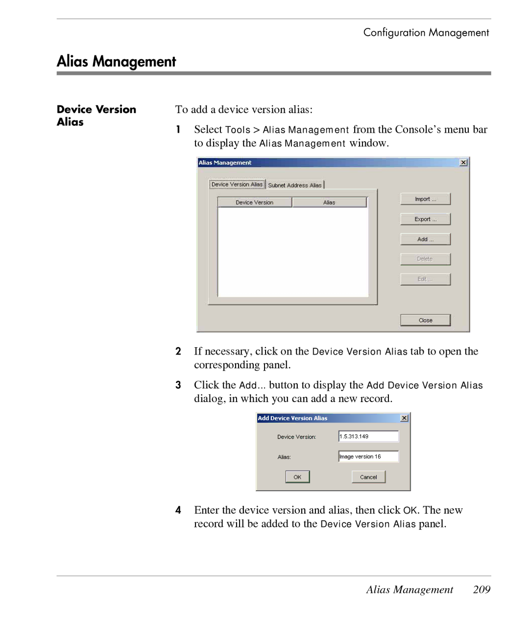 HP TeemTalk Terminal Emulator 7 E-License manual Alias Management 209 