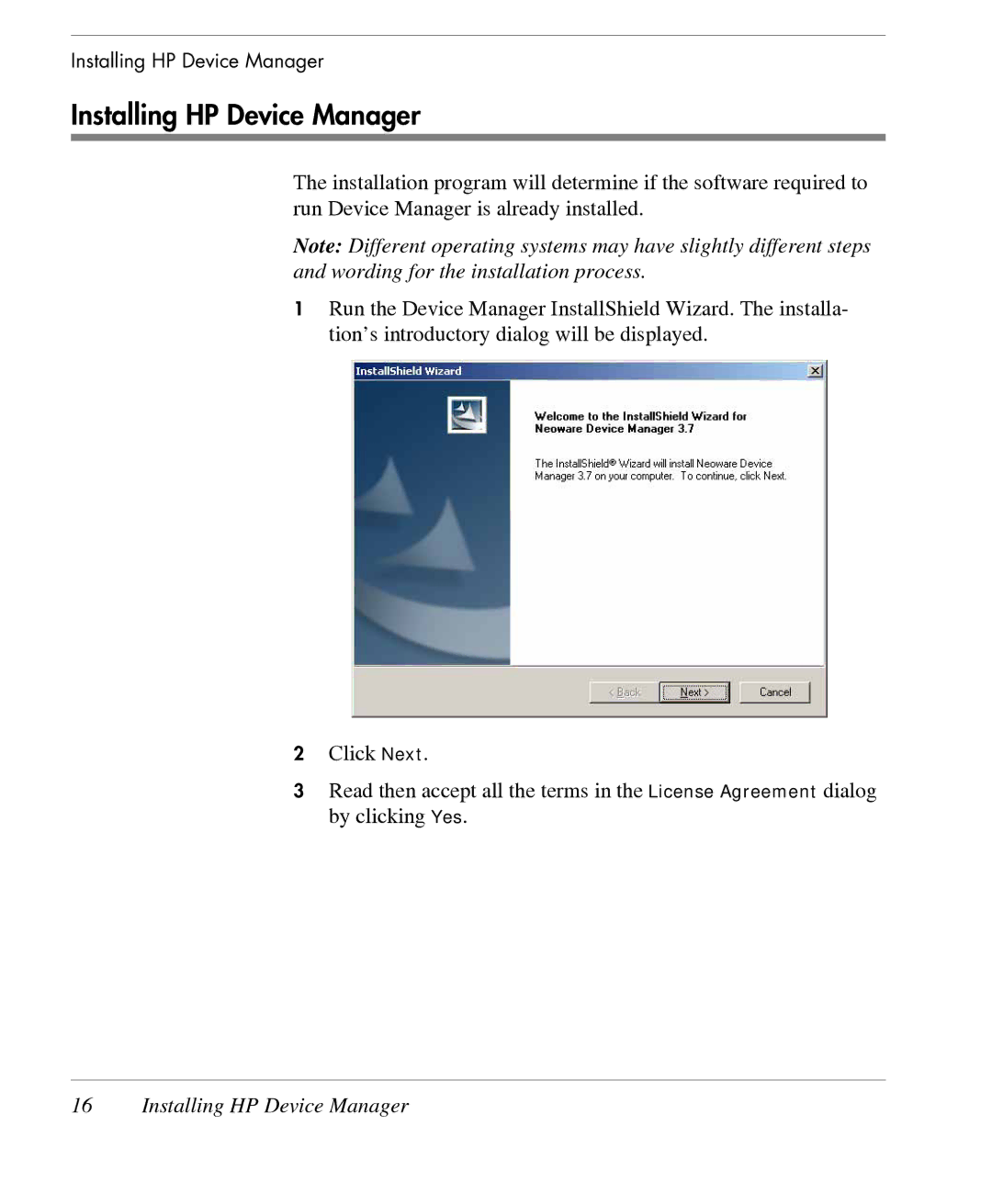 HP TeemTalk Terminal Emulator 7 E-License manual Installing HP Device Manager 