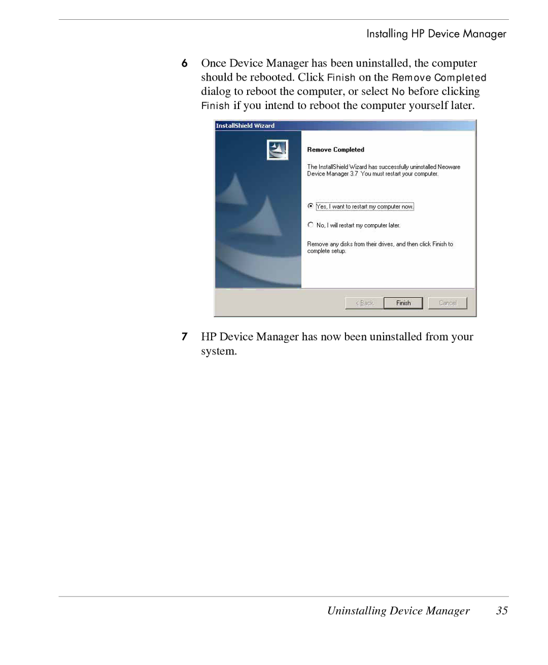 HP TeemTalk Terminal Emulator 7 E-License manual Uninstalling Device Manager 