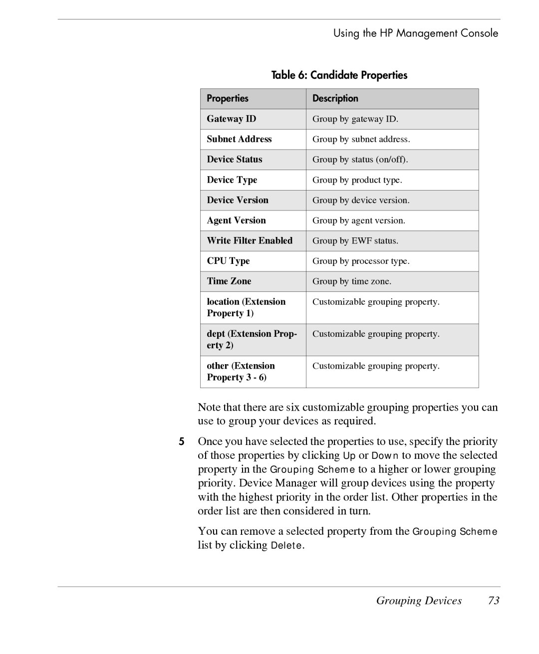 HP TeemTalk Terminal Emulator 7 E-License manual Candidate Properties 