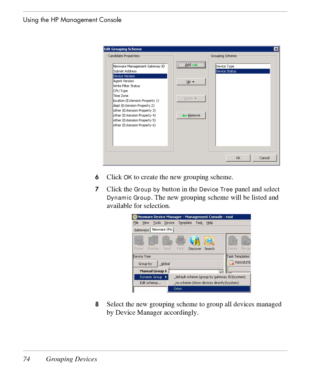 HP TeemTalk Terminal Emulator 7 E-License manual Grouping Devices 