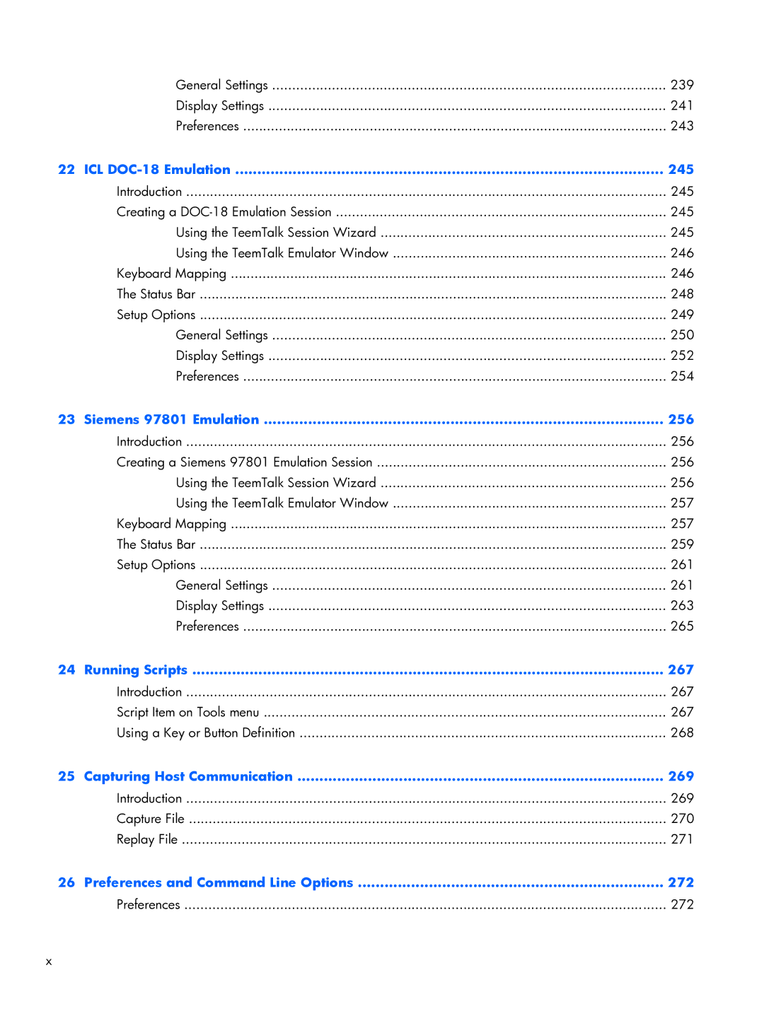 HP TeemTalk Terminal Emulator 8 E-License manual Running Scripts 267 