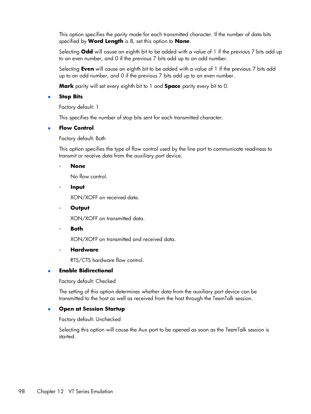 HP TeemTalk Terminal Emulator 8 E-License manual None, Input, Output, Both, Hardware 