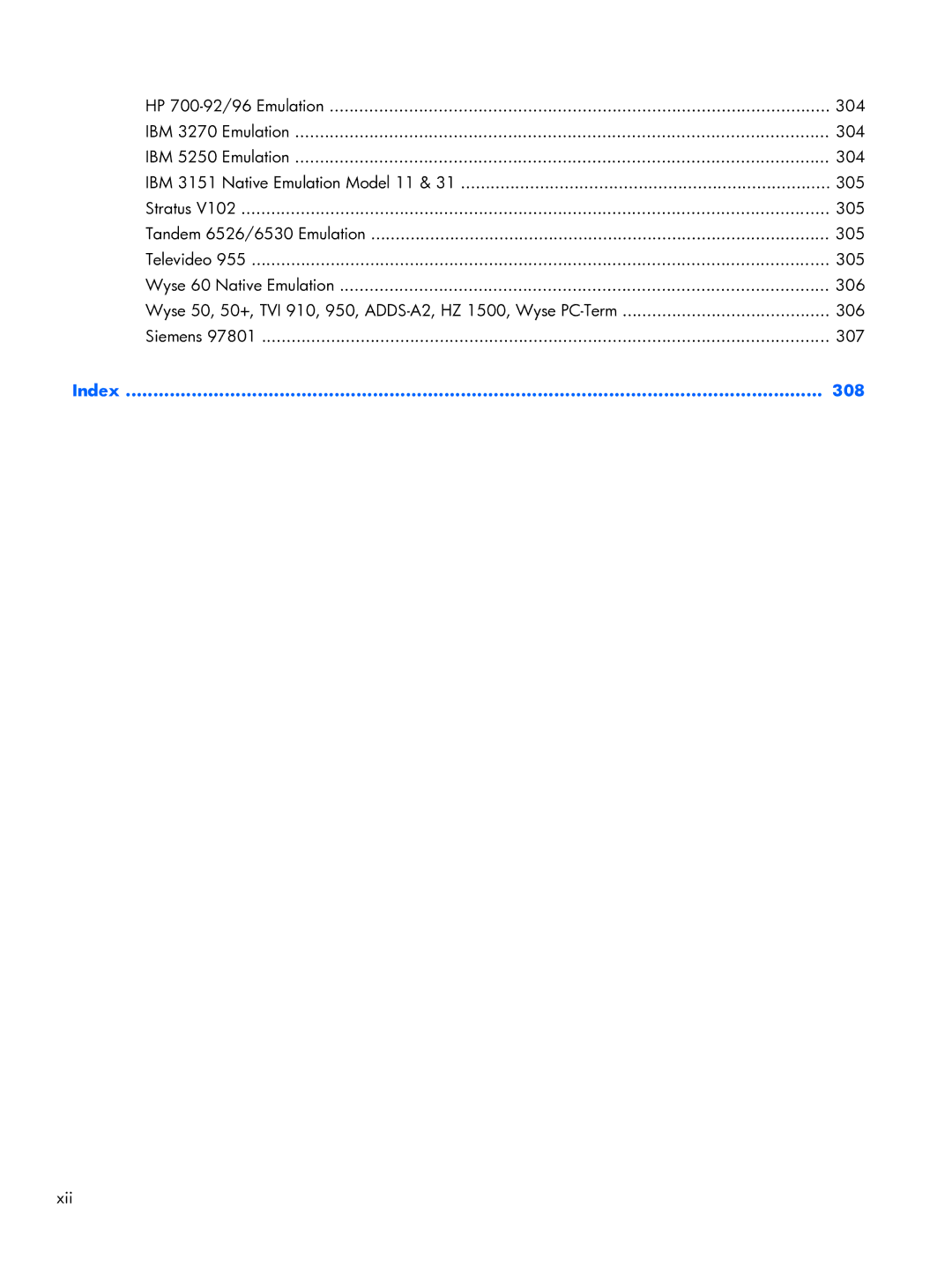 HP TeemTalk Terminal Emulator 8 E-License manual Index 308 