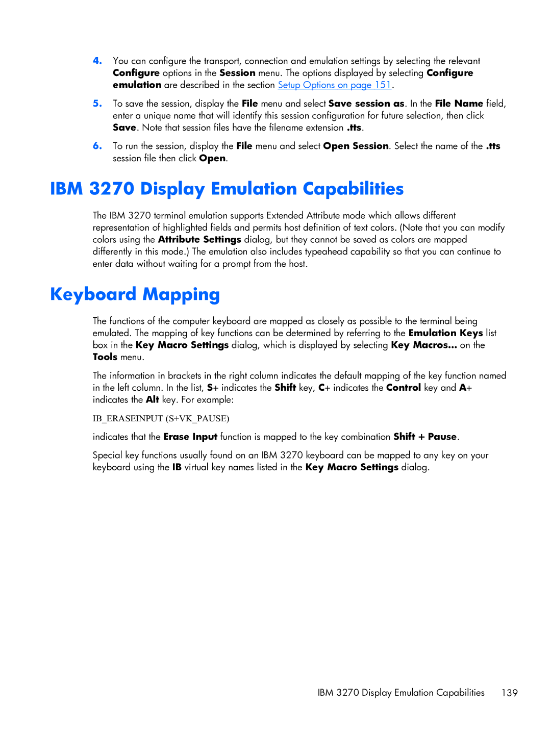 HP TeemTalk Terminal Emulator 8 E-License manual IBM 3270 Display Emulation Capabilities, Keyboard Mapping 